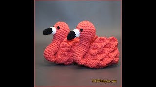 Crochet Tutorial Flamingo Feet Baby Booties [upl. by Giraldo]