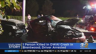 1 Killed In Brentwood Crash Driver Charged [upl. by Griffy]