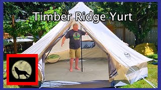 Timber Ridge Bell TentYurt Setup and Review glamping [upl. by Neall]