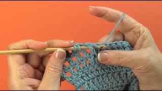 Front Post Hdc Left Handed Crochet Technique [upl. by Enwahs]