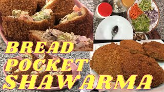 How to make Bread Pocket Shawarma  With tips and tricks  Aleena Rose [upl. by Dlareme]