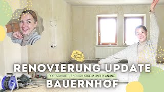 🏡 BAUERNHOF SANIERUNG 🏡 Planung Küche Fortschritte amp endlich Strom 🏡 [upl. by Blackwell108]