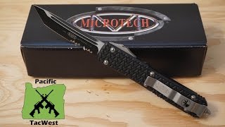 Microtech Ultratech TriGrip Tanto Blade OTF Knife Review  Microtech OTF [upl. by Afrika]