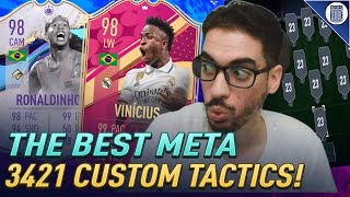 THE BEST META 3421 FORMATION amp CUSTOM TACTICS FOR FIFA 23 ULTIMATE TEAM [upl. by Rico]