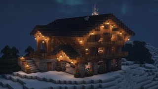 Minecraft Cozy Mountain House Tutorial 🏠 [upl. by Ailaht]