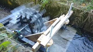 Water wheel to generate electricity  phase 1 completed [upl. by Neesay]