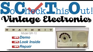 Why is there a MYSTERY HOLE in my Vintage Heathkit Radio Model GR 10  Demo  Repair  Look Inside [upl. by Naaitsirhc724]