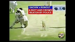 SACHIN TENDULKAR  THE RUNOUT THAT TRIGGERED A HUGE RIOT AND EMPTIED AN ENTIRE STADIUM [upl. by Elmajian987]