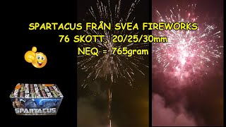 Provskjutning Fyrverkeri Spartacus 76 skott tårta  Battery cake Spartacus 76 shots [upl. by Brackett929]