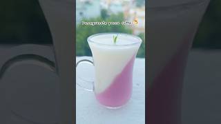 Pomegranate panna cotta 🍮 youtubeshorts trendingnow pannacotta healthysmoothie [upl. by Ruomyes]