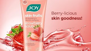 Joy Skin Fruits Oil Regulting and Blemish Clarifying Strawberry Scrub Reviews [upl. by Yelkao]