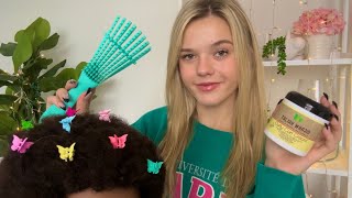 ASMR 4C Hair Play  Scalp ScratchesMassage 🥝★🌱 [upl. by Imas]