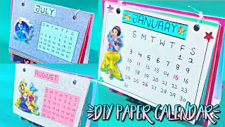 DIY 2021 Paper desk calendarhow to make calender with paper in easy wayPrachi art amp craft [upl. by Nikral]