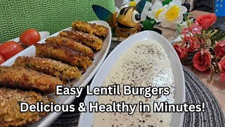 Easy Lentil Burgers Delicious amp Healthy in Minutes [upl. by Arvonio]