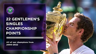 Every Gentlemens Singles Championship Point at Wimbledon 20002022 [upl. by Sapphire]