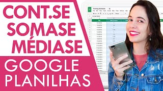 COMO usar as FUNÇÕES CONTSE SOMASE e MÉDIASE no GOOGLE PLANILHAS [upl. by Ignacio972]