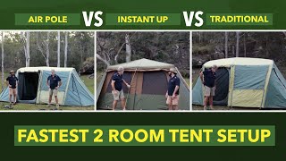 Set up Time  Instant Up vs Hornet Pole vs Air Pole Tents [upl. by Eenot656]