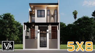 2 STOREY HOUSE DESIGN RENOVATION 40 SQM [upl. by Calypso]