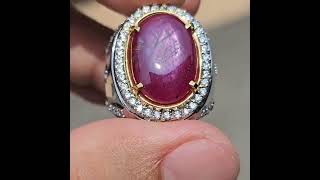 Natural Purplish Red Star Ruby Mozambique Unheated No Treatment 803 carats Passbook SKY lab ruby [upl. by Preston862]