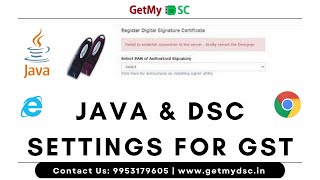 Java Settings for DSC in GST A StepbyStep Guide  GST Website DSC Issue  Java GST Emsigner Error [upl. by Ardnait]