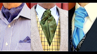 How to tie a Cravat an Ascot and a Ruche Tie Know the Difference and how to wear them [upl. by Zizaludba]