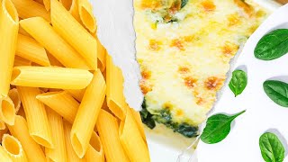 Nudelauflauf mit Spinat Rezept ohne vorkochen  schnelle Küche  vegetarische Rezepte selbstgemacht [upl. by Ellehcem]