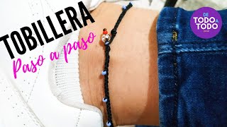 ⭐ Cómo hacer una tobillera paso a paso How to make an anklet with beads DIY [upl. by Carlile]