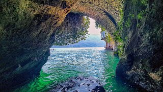 Lake Garda  Kayaking to the Grotto of the Ponale Waterfalls with the Lost Place quotHotel Ponalequot [upl. by Harle]