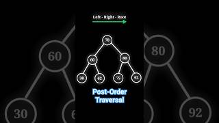 PostOrder Traversal with Visualization cse dsa tree postorder visualization shorts coding [upl. by Bevus]