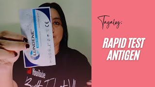 Clungene Antigen Rapid Test Paano Gawin Magisa Tagalog [upl. by Fitalludba]