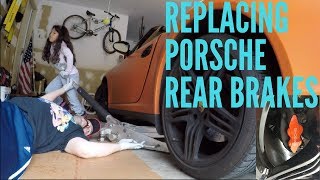 How to replace Porsche Rear Brake Pads 911 Carrera Base [upl. by Ille]