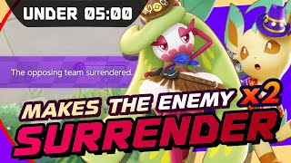 ENEMIES SURRENDERED AT 5MINS with Leafeon amp Tsareena in SoloQ  Pokemon UNITE [upl. by Suiratnod]