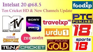 Intelsat 20 685E Today UpdateTen Cricket HD amp New Channels Update [upl. by Lela541]