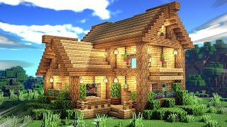 Simple Oak Survival House  Minecraft Tutorial 69 [upl. by Rida161]