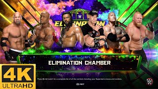 ROCK VS CENA VS LESNAR VS ROMAN VS BOBBY VS GOLDBERG WWE 6 MAN ELIMINATION CHAMBER MAY 2024 [upl. by Enala]