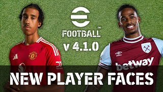 eFootball v410 Update New Player Faces [upl. by Foulk264]