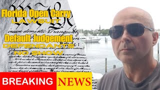 Breaking News Default Judge In Floridas Open Carry Case [upl. by Nnahteb]