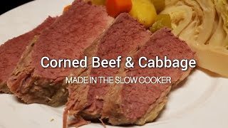 Corned Beef amp Cabbage made in the slow cooker  Perfect for StPatricks Day [upl. by Haneen]