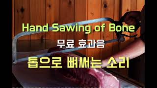 무료효과음 Hand Sawing of Bone 톱으로 뼈써는 소리 Free Sound Effects [upl. by Celina]