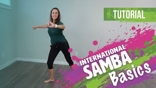 5 Basic International Samba Steps for Beginners I Solo Practice I Ballroom Dance Tutorial [upl. by Tessa]