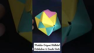 How to make a Modular Origami Stellated Octahedron in 12 Sonobe Units  Tutorial for Beginners [upl. by Ecile107]