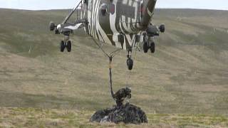 Ten Tors Seaking helicopter load lift [upl. by Allesor]