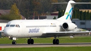 Avanti Air Fokker 100 TakeOff at Bern Airport [upl. by Aizek]