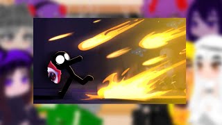 Mob Talker React to Stickman vs The Torch God  Terraria Animation by JzBoy [upl. by Leid623]