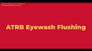 How to flush an eyewash station  Demonstration at ATRB [upl. by Feld]