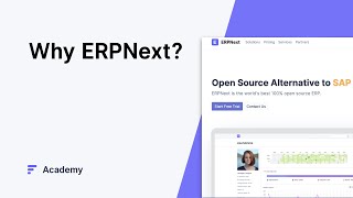 Why ERPNext  An introduction to the CommunityDriven Open Source ERP Software [upl. by Enella]