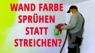 Wandfarbe sprühen statt streichen Erfahrungen 🤔Was ist besser sprühen oder streichen [upl. by Netsyrk]