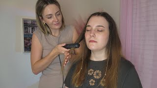 ASMR Perfectionist Delicate Hair Straightening  Mini Combing Lint Roller Finishing Touches Braid [upl. by Rector243]