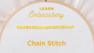 Embroidery 101 How to Embroider a Chain Stitch [upl. by Ruperto]