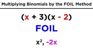 Multiplying Binomials by the FOIL Method [upl. by Christina]